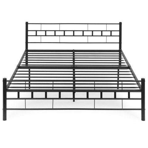 Łóżko metalowe 140x200 cm ze stelażem czarna rama ModernHome ModernHome