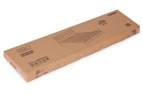 Łóżko metalowe 140x200 cm ze stelażem czarna rama ModernHome ModernHome