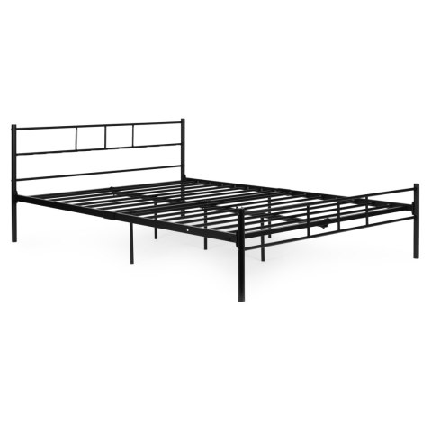 Łóżko metalowe 160x200 cm ze stelażem czarna rama ModernHome ModernHome
