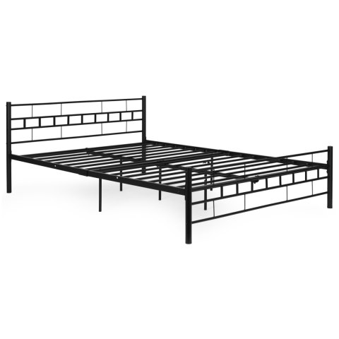 Łóżko metalowe 160x200 cm ze stelażem czarna rama ModernHome ModernHome