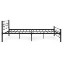 Łóżko metalowe 160x200 cm ze stelażem czarna rama ModernHome ModernHome