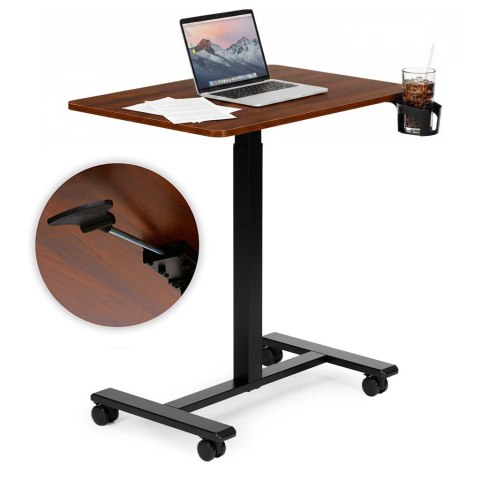 Mobilne biurko regulowane 70x48 cm stolik pod laptopa regulacja wysokości 71,5-112 cm ModernHome ModernHome