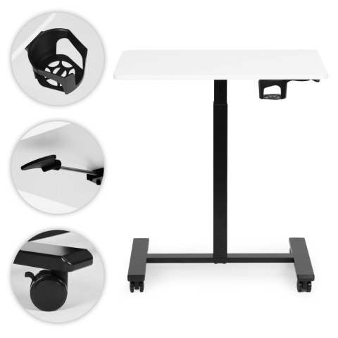 Mobilne biurko regulowane 70x48 cm stolik pod laptopa regulacja wysokości 71,5-112 cm ModernHome ModernHome