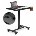 Mobilne biurko regulowane 70x48 cm stolik pod laptopa regulacja wysokości 71,5-112 cm czarne ModernHome ModernHome