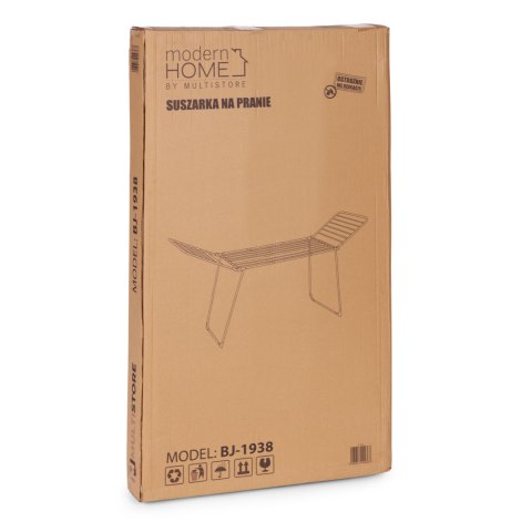 Suszarka na pranie stojąca rozsuwana teleskopowa 27 metrów składana czarna ModernHome