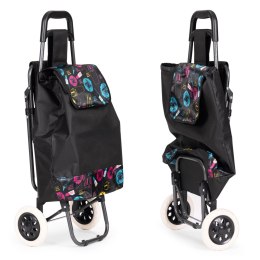 Wózek na zakupy torba 30 litrów ze składanym siedzeniem duże koła ModernHome ModernHome