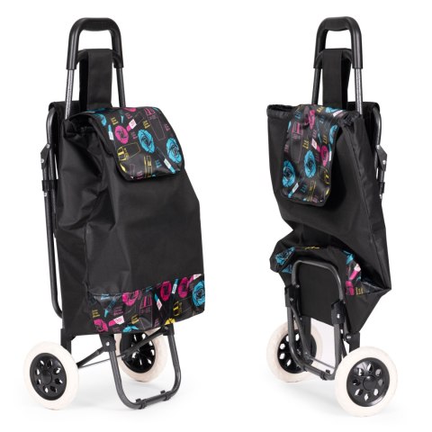 Wózek na zakupy torba 30 litrów ze składanym siedzeniem duże koła ModernHome ModernHome