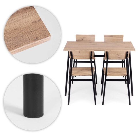 Zestaw mebli do jadalni kuchni stół + 4 krzesła MALMO ModernHome ModernHome